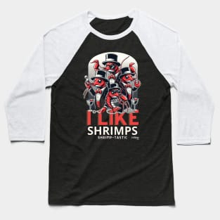 Shrimp Soirée: Crustacean Capers Baseball T-Shirt